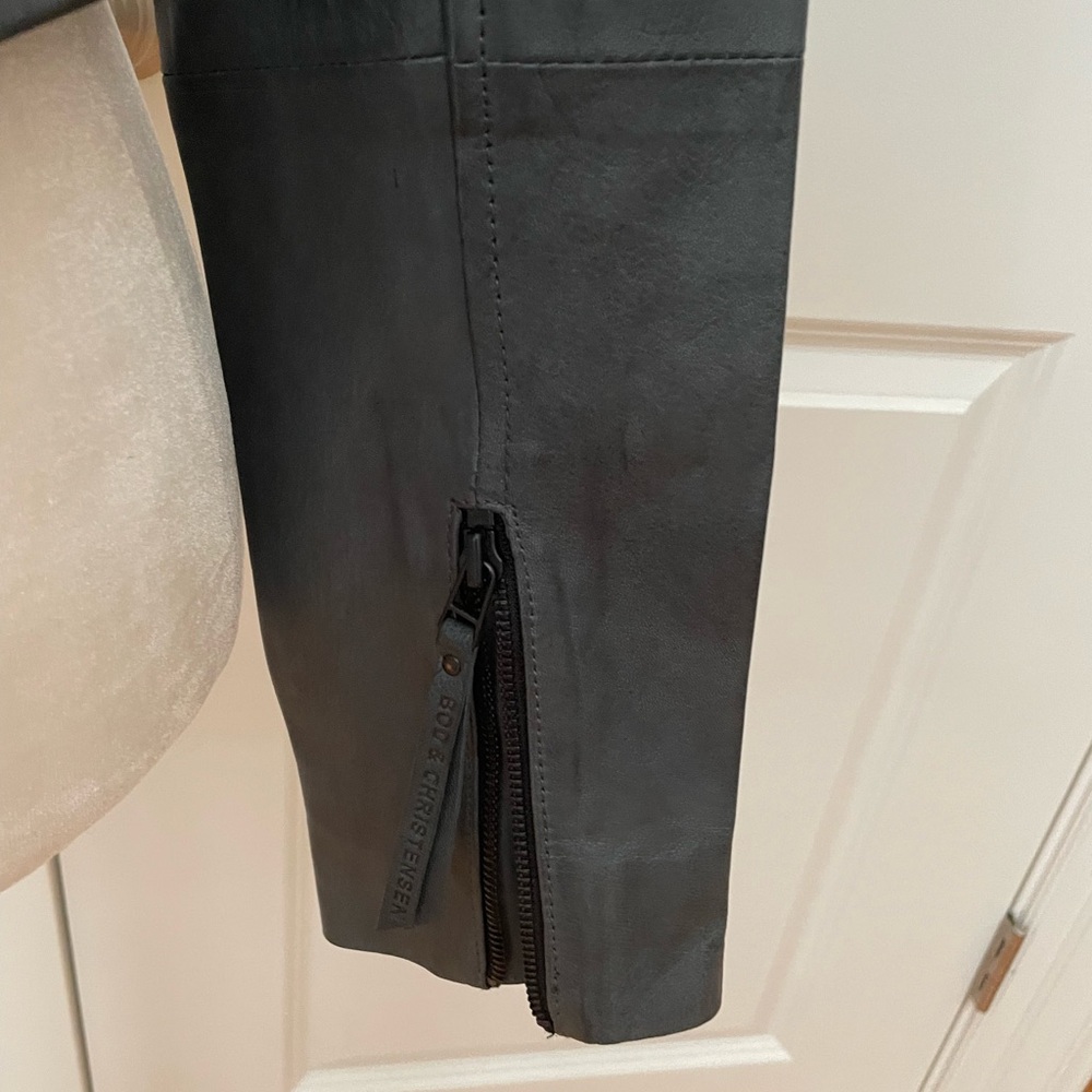 Genuine Leather Moto Jacket With Detachable Hood from BOD & CHRISTENSEN - Picture 8 of 12